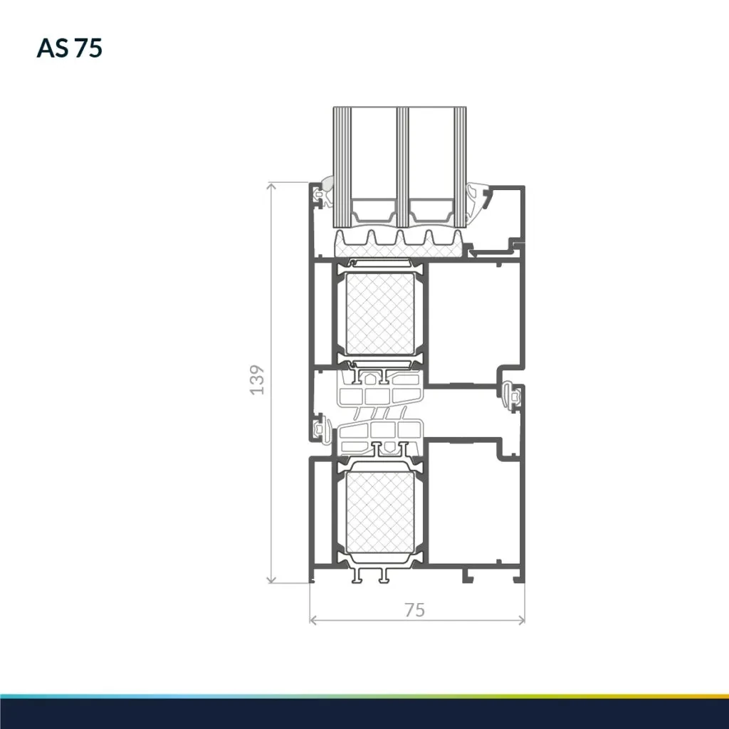 Офіційне січення профілю — Aluron AS 75 Door